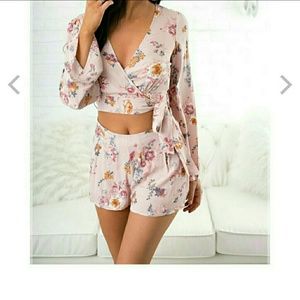 Wrap top and short